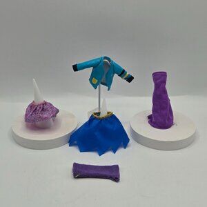 Monster High Frankie Stein Doll Outfit Set With Blue Varsity Jacket & Skirts